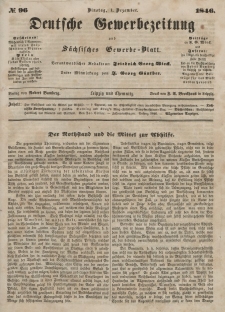 Deutsche Gewerbezeitung und Sächsisches Gewerbeblatt, Jahrg. XI. Dienstag, 1. Dezember, nr 96.