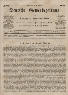 Deutsche Gewerbezeitung und Sächsisches Gewerbeblatt, Jahrg. XI. Dienstag, 8. Dezember, nr 98.