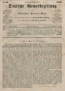 Deutsche Gewerbezeitung und Sächsisches Gewerbeblatt, Jahrg. XI. Freitag, 11. Dezember, nr 99.