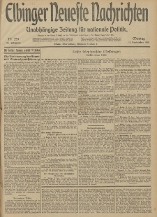 Elbinger Neueste Nachrichten, Nr. 253 Montag 15 September 1913 65. Jahrgang