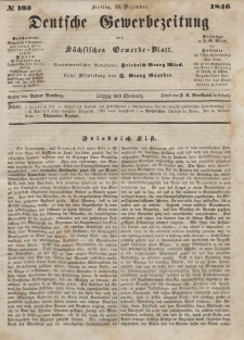 Deutsche Gewerbezeitung und Sächsisches Gewerbeblatt, Jahrg. XI. Freitag, 25. Dezember, nr 103.