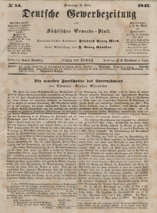 Deutsche Gewerbezeitung und Sächsisches Gewerbeblatt, Jahrg. XII, Dienstag, 6. Juli, nr 54.