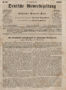 Deutsche Gewerbezeitung und Sächsisches Gewerbeblatt, Jahrg. XII, Freitag, 9. Juli, nr 55.