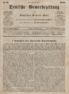 Deutsche Gewerbezeitung und Sächsisches Gewerbeblatt, Jahrg. XII, Freitag, 16. Juli, nr 57.