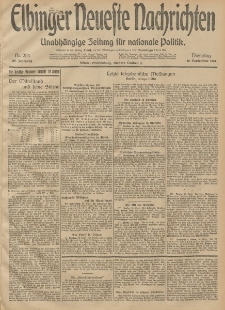 Elbinger Neueste Nachrichten, Nr. 254 Dienstag 16 September 1913 65. Jahrgang