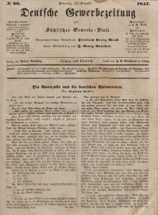 Deutsche Gewerbezeitung und Sächsisches Gewerbeblatt, Jahrg. XII, Dienstag, 17. August, nr 66.