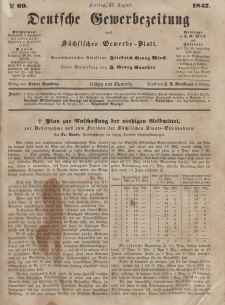 Deutsche Gewerbezeitung und Sächsisches Gewerbeblatt, Jahrg. XII, Freitag, 27. August, nr 69.