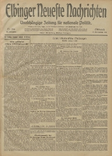 Elbinger Neueste Nachrichten, Nr. 255 Mittwoch 17 September 1913 65. Jahrgang
