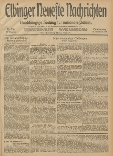 Elbinger Neueste Nachrichten, Nr. 256 Donnerstag 18 September 1913 65. Jahrgang