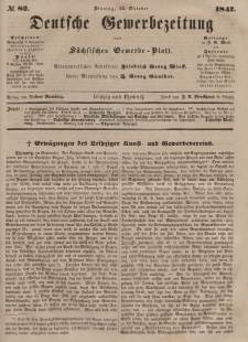 Deutsche Gewerbezeitung und Sächsisches Gewerbeblatt, Jahrg. XII, Dienstag, 12. Oktober, nr 82.