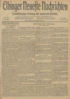 Elbinger Neueste Nachrichten, Nr. 257 Freitag 19 September 1913 65. Jahrgang