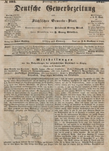 Deutsche Gewerbezeitung und Sächsisches Gewerbeblatt, Jahrg. XII, Dienstag, 21. Dezember, nr 102.