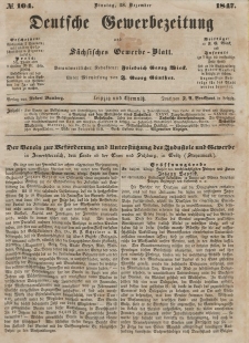 Deutsche Gewerbezeitung und Sächsisches Gewerbeblatt, Jahrg. XII, Dienstag, 28. Dezember, nr 104.
