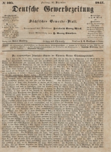 Deutsche Gewerbezeitung und Sächsisches Gewerbeblatt, Jahrg. XII, Freitag, 31. Dezember, nr 105.