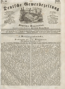 Deutsche Gewerbezeitung und Sächsisches Gewerbeblatt, Jahrg. XIV, Dienstag, 10. Juli, nr 55.
