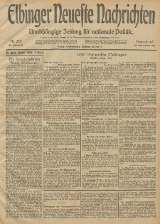 Elbinger Neueste Nachrichten, Nr. 258 Sonnabend 20 September 1913 65. Jahrgang