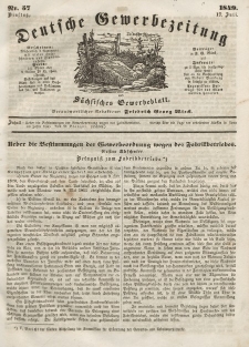 Deutsche Gewerbezeitung und Sächsisches Gewerbeblatt, Jahrg. XIV, Dienstag, 17. Juli, nr 57.