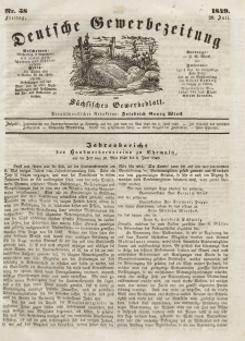 Deutsche Gewerbezeitung und Sächsisches Gewerbeblatt, Jahrg. XIV, Freitag, 13. Juli, nr 58.