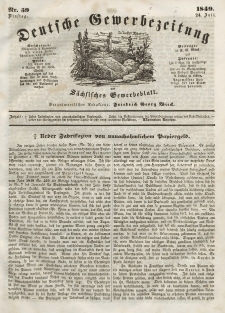 Deutsche Gewerbezeitung und Sächsisches Gewerbeblatt, Jahrg. XIV, Dienstag, 24. Juli, nr 59.