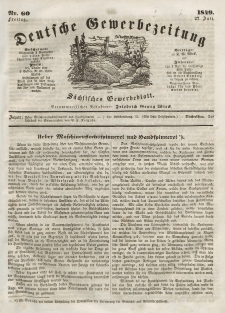 Deutsche Gewerbezeitung und Sächsisches Gewerbeblatt, Jahrg. XIV, Freitag, 27. Juli, nr 60.