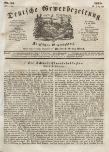 Deutsche Gewerbezeitung und Sächsisches Gewerbeblatt, Jahrg. XIV, Freitag, 10. August, nr 64.