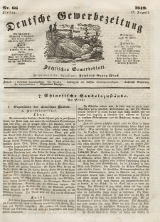 Deutsche Gewerbezeitung und Sächsisches Gewerbeblatt, Jahrg. XIV, Freitag, 17. August, nr 66.