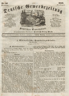 Deutsche Gewerbezeitung und Sächsisches Gewerbeblatt, Jahrg. XIV, Dienstag, 21. August, nr 67.