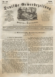 Deutsche Gewerbezeitung und Sächsisches Gewerbeblatt, Jahrg. XIV, Dienstag, 28. August, nr 69.