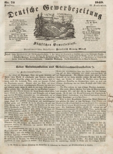 Deutsche Gewerbezeitung und Sächsisches Gewerbeblatt, Jahrg. XIV, Dienstag, 11. September, nr 73.