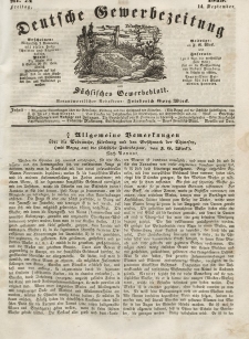 Deutsche Gewerbezeitung und Sächsisches Gewerbeblatt, Jahrg. XIV, Freitag, 14. September, nr 74.