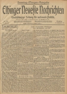 Elbinger Neueste Nachrichten, Nr. 259 Sonntag 21 September 1913 65. Jahrgang