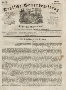 Deutsche Gewerbezeitung und Sächsisches Gewerbeblatt, Jahrg. XIV, Freitag, 28. September, nr 78.