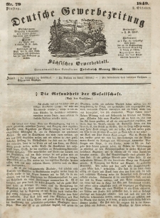 Deutsche Gewerbezeitung und Sächsisches Gewerbeblatt, Jahrg. XIV, Dienstag, 2. Oktober, nr 79.