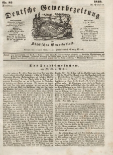 Deutsche Gewerbezeitung und Sächsisches Gewerbeblatt, Jahrg. XIV, Dienstag, 16. Oktober, nr 83.