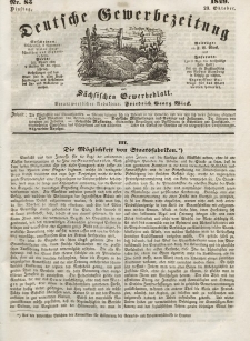 Deutsche Gewerbezeitung und Sächsisches Gewerbeblatt, Jahrg. XIV, Dienstag, 23. Oktober, nr 85.