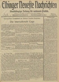 Elbinger Neueste Nachrichten, Nr. 46 Sonntag 16 Februar 1913 65. Jahrgang