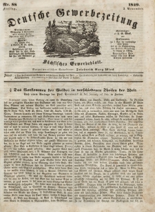 Deutsche Gewerbezeitung und Sächsisches Gewerbeblatt, Jahrg. XIV, Freitag, 2. November, nr 88.