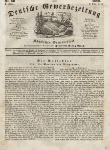 Deutsche Gewerbezeitung und Sächsisches Gewerbeblatt, Jahrg. XIV, Dienstag, 6. November, nr 89.