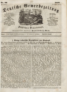 Deutsche Gewerbezeitung und Sächsisches Gewerbeblatt, Jahrg. XIV, Freitag, 9. November, nr 90.