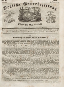Deutsche Gewerbezeitung und Sächsisches Gewerbeblatt, Jahrg. XIV, Dienstag, 13. November, nr 91.