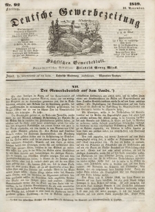 Deutsche Gewerbezeitung und Sächsisches Gewerbeblatt, Jahrg. XIV, Freitag, 16. November, nr 92.