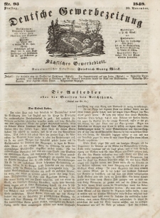 Deutsche Gewerbezeitung und Sächsisches Gewerbeblatt, Jahrg. XIV, Dienstag, 20. November, nr 93.