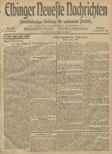 Elbinger Neueste Nachrichten, Nr. 260 Montag 22 September 1913 65. Jahrgang