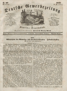 Deutsche Gewerbezeitung und Sächsisches Gewerbeblatt, Jahrg. XIV, Dienstag, 11. Dezember, nr 99.