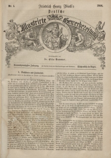 Deutsche Gewerbezeitung und Sächsisches Gewerbeblatt, 1864, Jahrg. XXIX, nr 1.