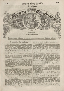 Deutsche Gewerbezeitung und Sächsisches Gewerbeblatt, 1864, Jahrg. XXIX, nr 4.