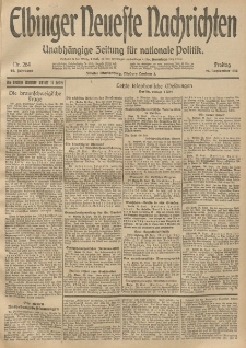 Elbinger Neueste Nachrichten, Nr. 264 Freitag 26 September 1913 65. Jahrgang