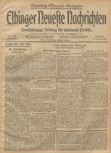 Elbinger Neueste Nachrichten, Nr. 266 Sonntag 28 September 1913 65. Jahrgang