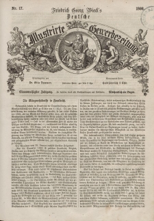 Deutsche Illustrirte Gewerbezeitung, 1866. Jahrg. XXXI, nr 17.