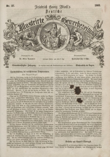 Deutsche Illustrirte Gewerbezeitung, 1866. Jahrg. XXXI, nr 27.